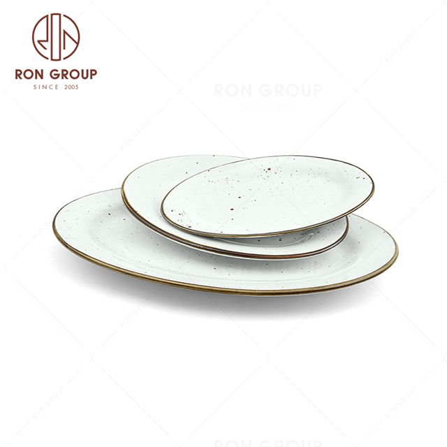 RonGroup New Color Chip Proof  Collection Misty White Bule -  Fish  Plate 