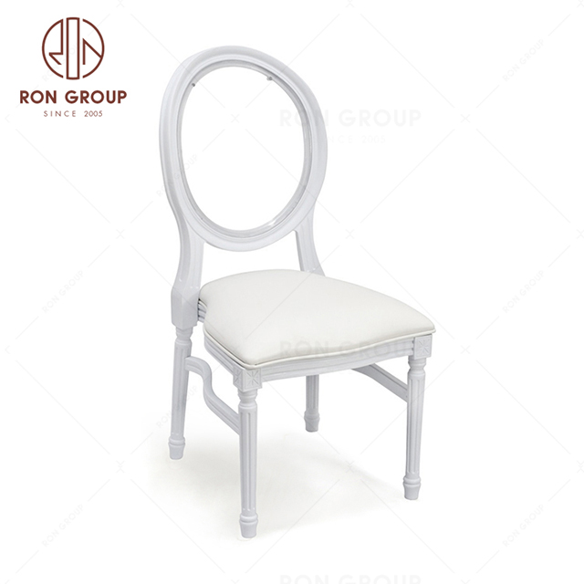Wedding royal luxury french resin white louis dining chair clear back for sale