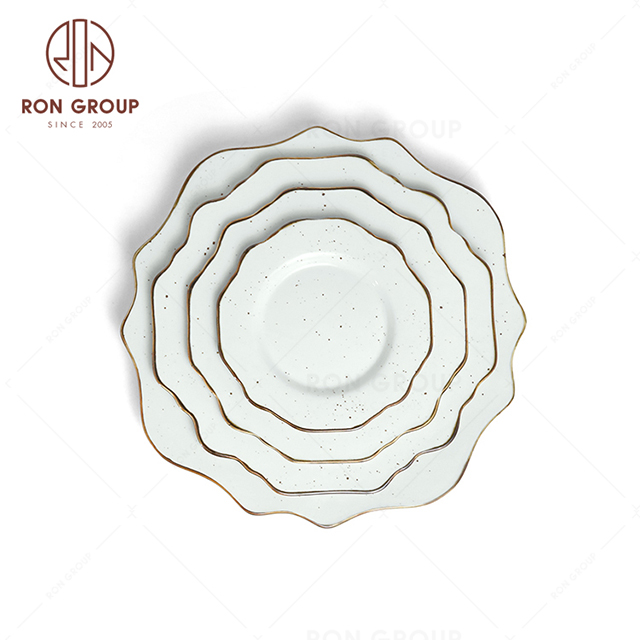 RonGroup New Color Chip Proof  Collection Misty White Bule -  Charger Plate 