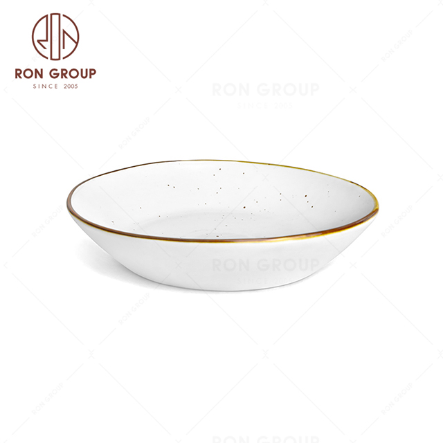 RonGroup New Color Chip Proof  Collection Cream White  - Snack Plate