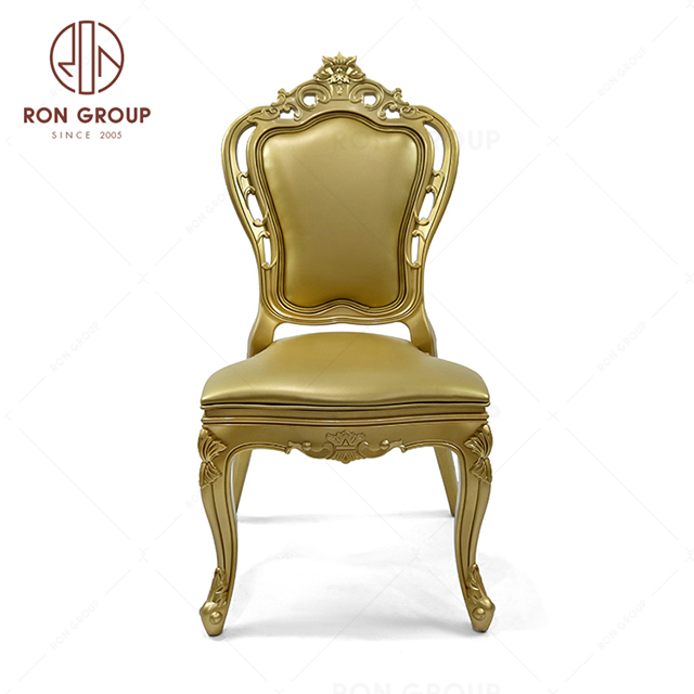RNFH4-01 Exquisite design high quality Gold-painted restaurant cafe banquet party dining wedding PP chair