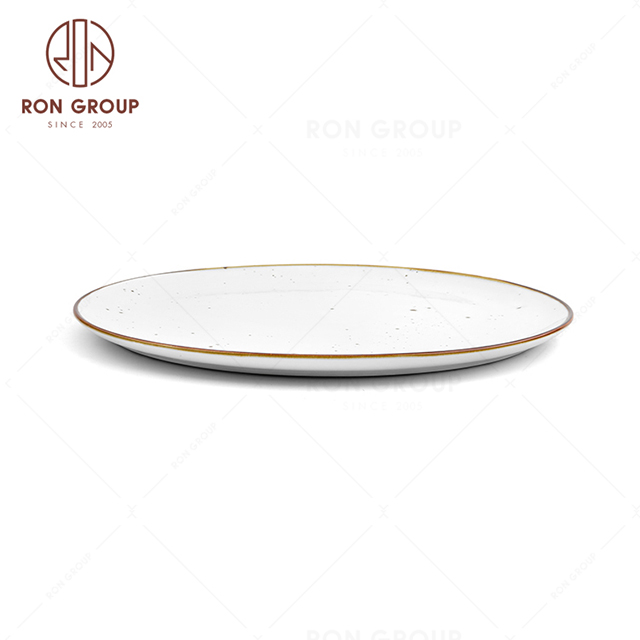 RonGroup New Color Chip Proof  Collection Cream White  -  Pizza Plate 
