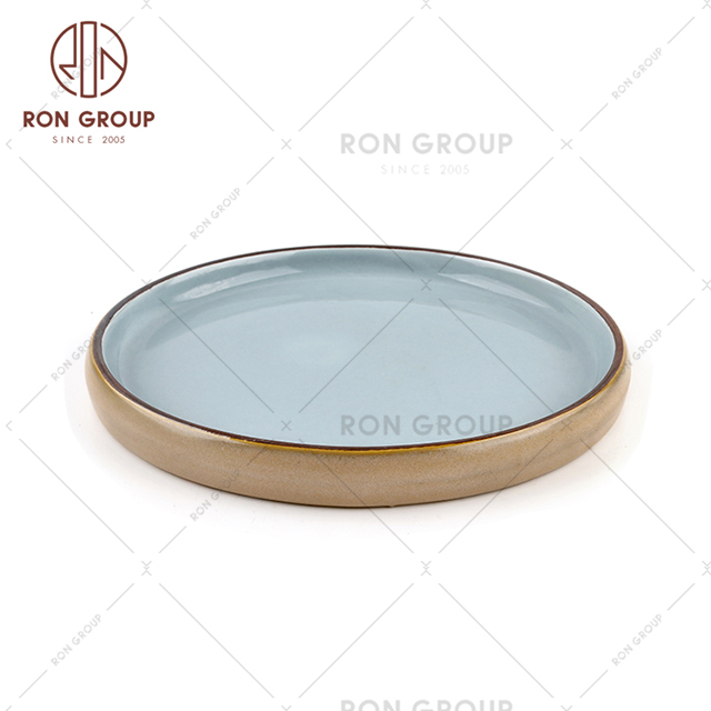 Best price China supplier porcelian different size flat edge round ceramic plate