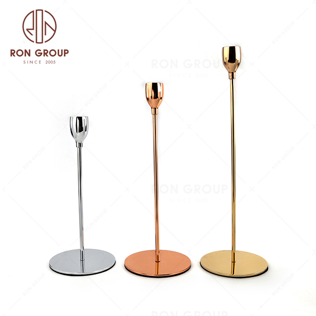 Sample Available Wedding Table Decorative Metal Gold Taper Candle Stick Holder In Bulk