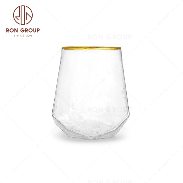 Handmade elegant design tumbler glass wine drinking glass for event