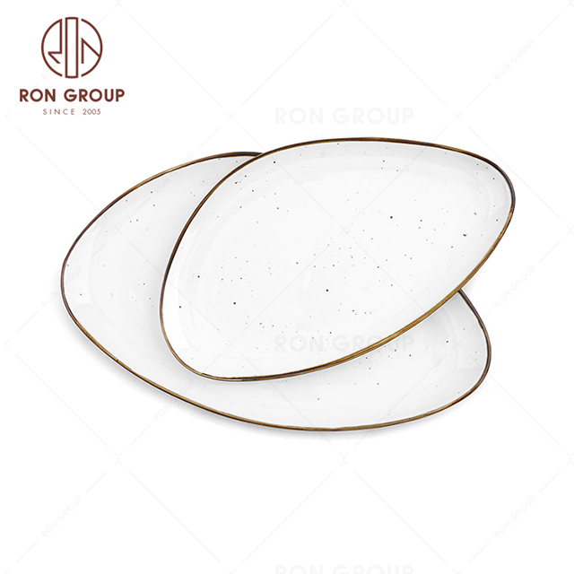 RonGroup New Color Chip Proof  Collection Cream White  - Triangular Narrow  Plate 