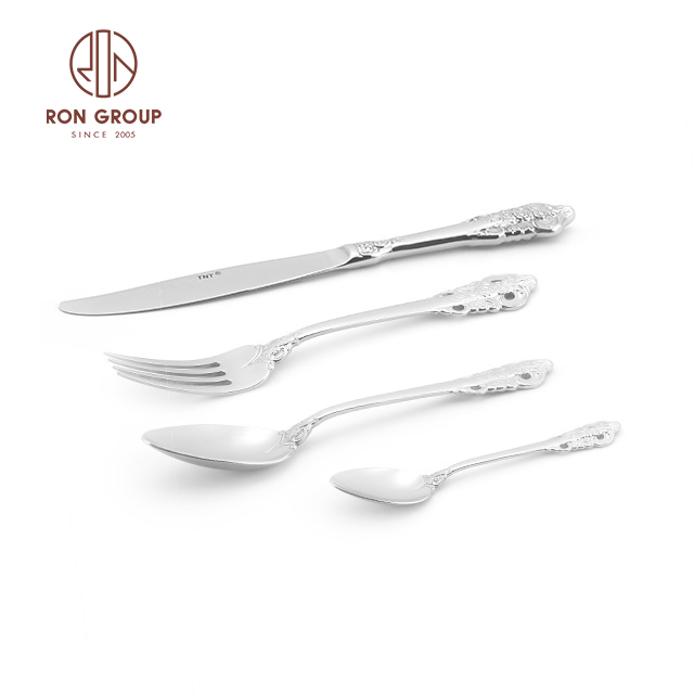 Wedding Cutlery Manufacturer Stainless Steel Silver Plated Cutlery Flatware Set for event