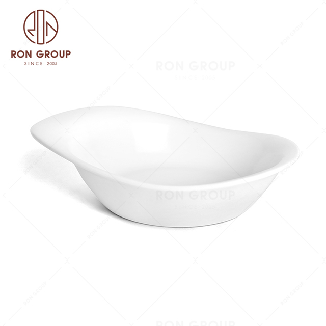 RonGroup New Color Matte White Chip Proof Porcelain  Collection - Ceramic Dinnerware Salad bowl