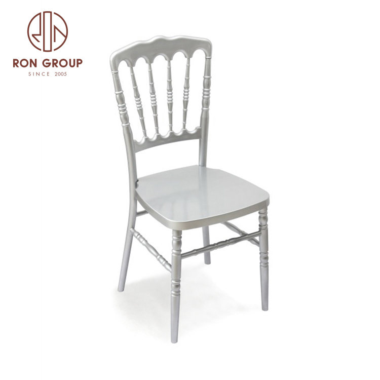 Plastic Polycarbonate resin silver royal wedding napoleon event rental chairs for sale