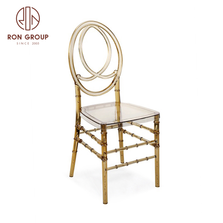 High quality event and wedding dining chair furniture gold resin clear acrylic phoenix chairs