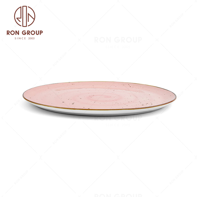 RonGroup New Color Chip Proof  Collection Shell Pink - Pizza  Plate 