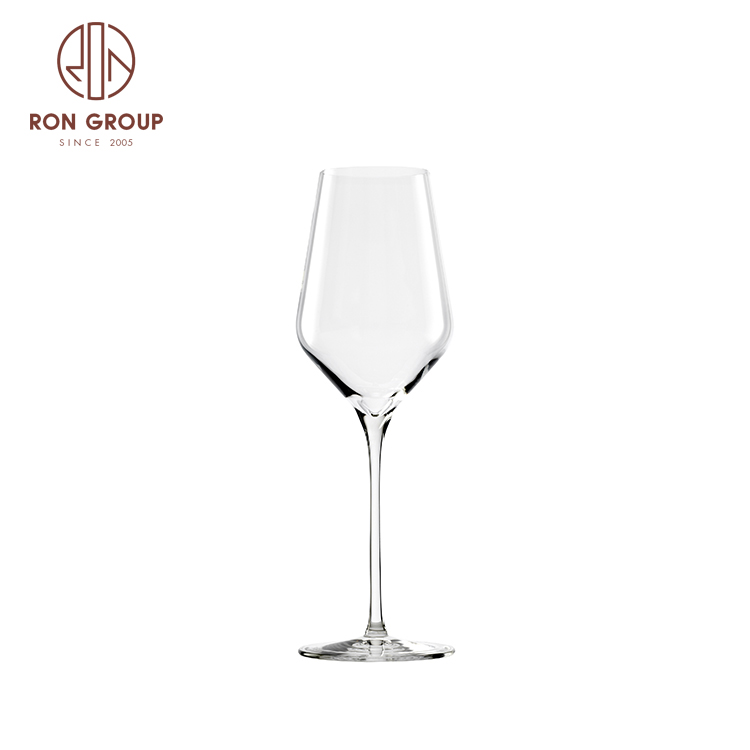  Lead free white crystal wine glass 405 ml clear wedding crystal white wine glasses