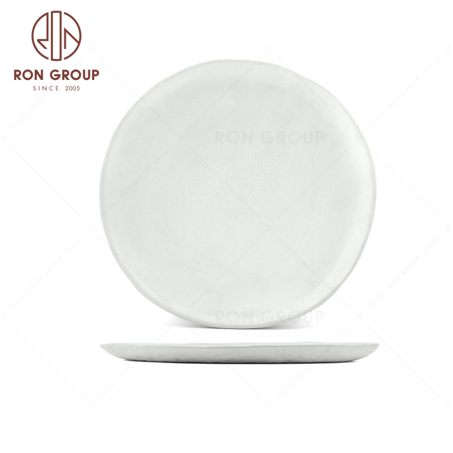 RNPCT01-2W-3W High Quality Raindrop White Style Restaurant Hotel Bar Cafe Wedding Cloth Design Round Plate