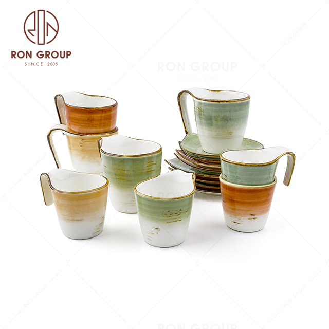 Wholesale Sample Design Ceramic Fine Bone China Tea Coffee Cups Sets 