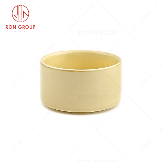 RonGroup New Color Custard Chip Proof Porcelain  Collection - Ceramic Dinnerware Sauce Bowl