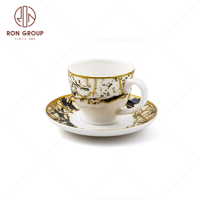 Nordic Modern Espresso Cup Luxury Porcelain Coffee Cup And Saucer Set