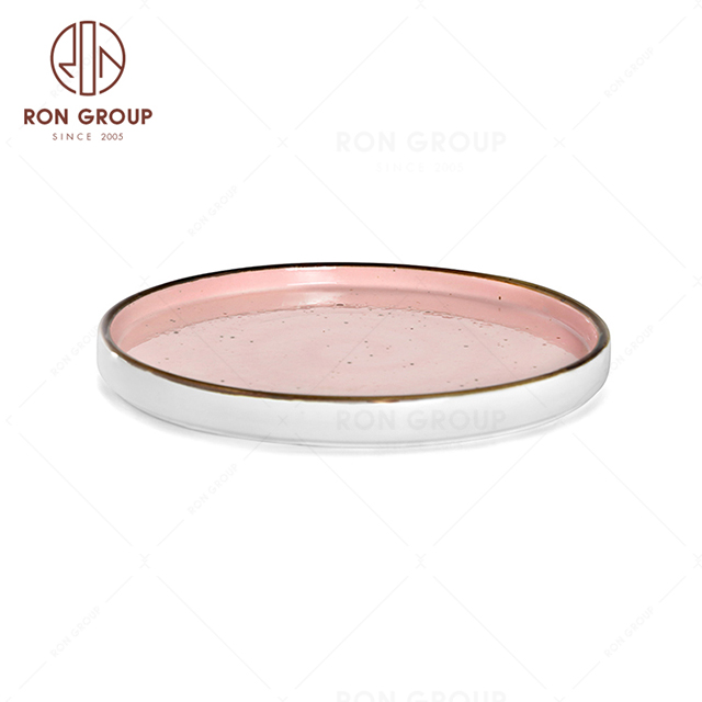 RonGroup New Color Chip Proof  Collection Shell Pink - Round Plate 