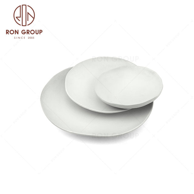 RNPCT1908-2D & RNPCT1908-3D High Quality Raindrop White Style Restaurant Hotel Bar Cafe Wedding Plate