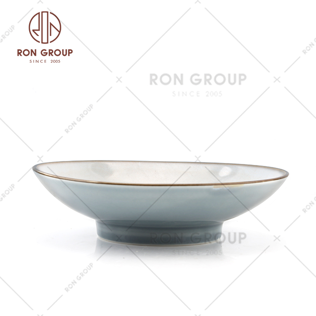 Manufacturer Japanese restaurant ceramic tableware set blue porcelain fruit ceramic bowls