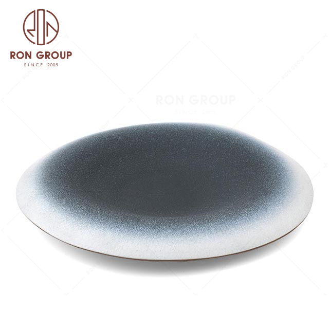 RNPCT1918G-1N 11" Straw Hat Plate High quality Japanese style tableware Terracotta  Dinnerware For Restaurant Hotel Party 