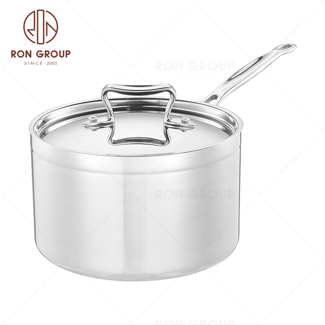RNK18-10022 High Quality Large Capacity Three-layer 304 Stainless Steel commercial single-handle high Cookwaree Soup Pot Sauce StockPot