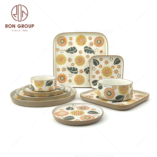 Manufacturer Wholesale ceramic plates dinnerware set for hotel and restaurant use