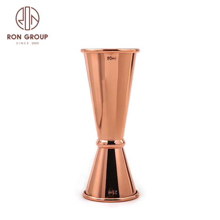 Custom Bar Cocktail Tool Copper Double Wine Jigger Measuring Cup