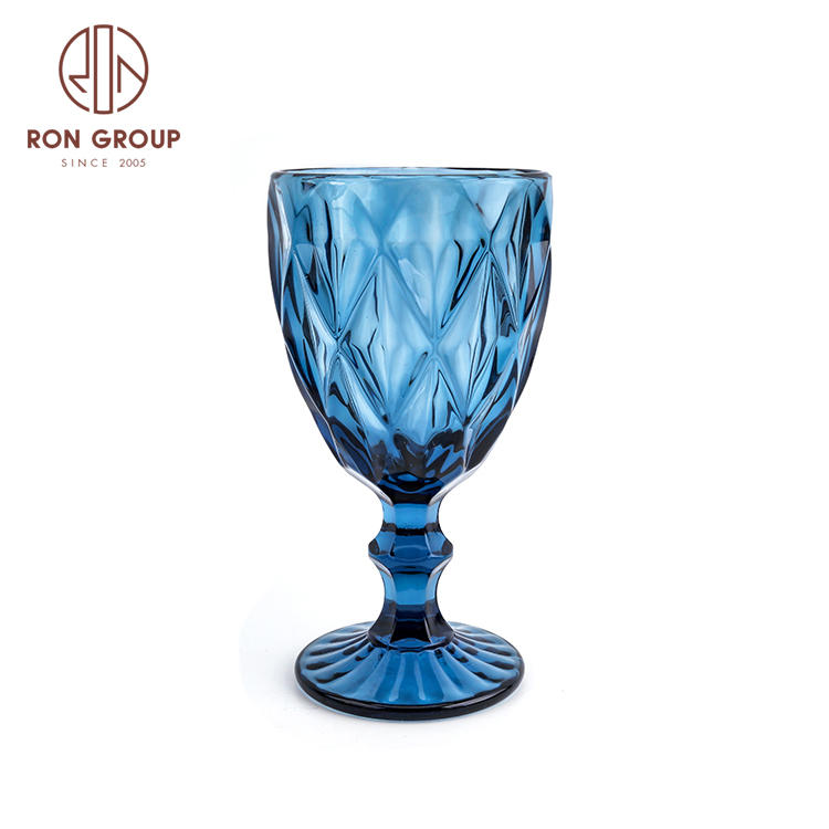 Wholesale colored glass wine glass for wedding and hotel event