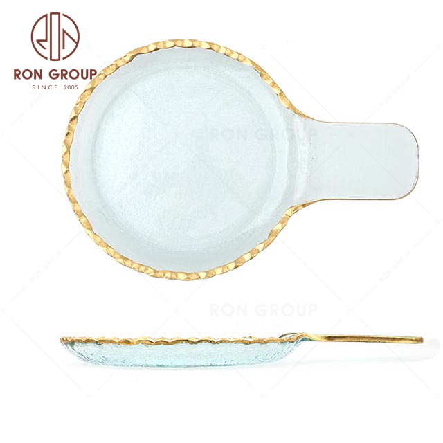 RNPG229-34 High quality restaurant hotel club bar banquet canteen party wedding Round Plate with Handle