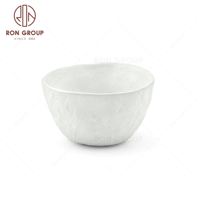 RNPCT1901-6D Hot Sale Raindrop White Style Restaurant Hotel Bar Cafe Wedding Cloth Design Ice Cream Bowl