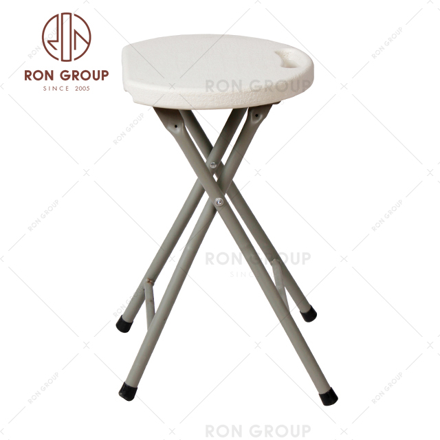 Portable outdoor plastic folding stools foldable round chair stools