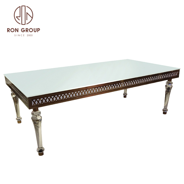 Best design banquet event party supplies metal wedding table with stainless steel event dining table