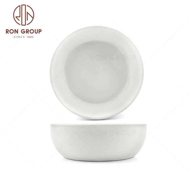RNPCT1904-1D Hot Sale Raindrop White Style Restaurant Hotel Bar Cafe Wedding Soup Bowl