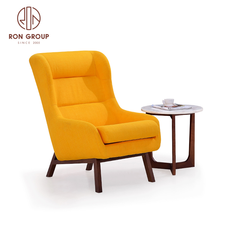 restaurant interiors wooden leg furniture comfortable chair modern leisure chair 