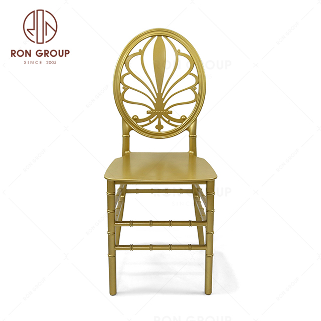 RNFH4-04 One-piece style Dragonfly Exquisite design Gold-painted restaurant furniture cafe banquet party dining wedding PP chair