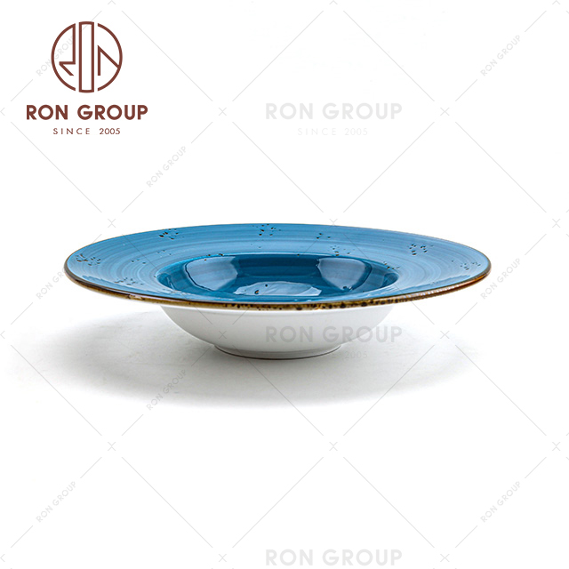 Wholesale porcelain dinnerware crockery plates restaurant pasta plate