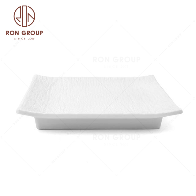 MN101 White color restaurant hotel club bar banquet party wedding prefered daytime Melamine square plate