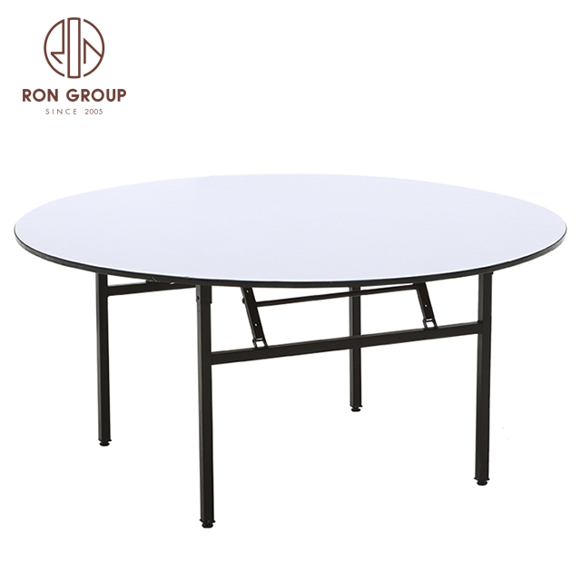 Plastic folding round table used for banquet outdoor wedding tables 6 ft table