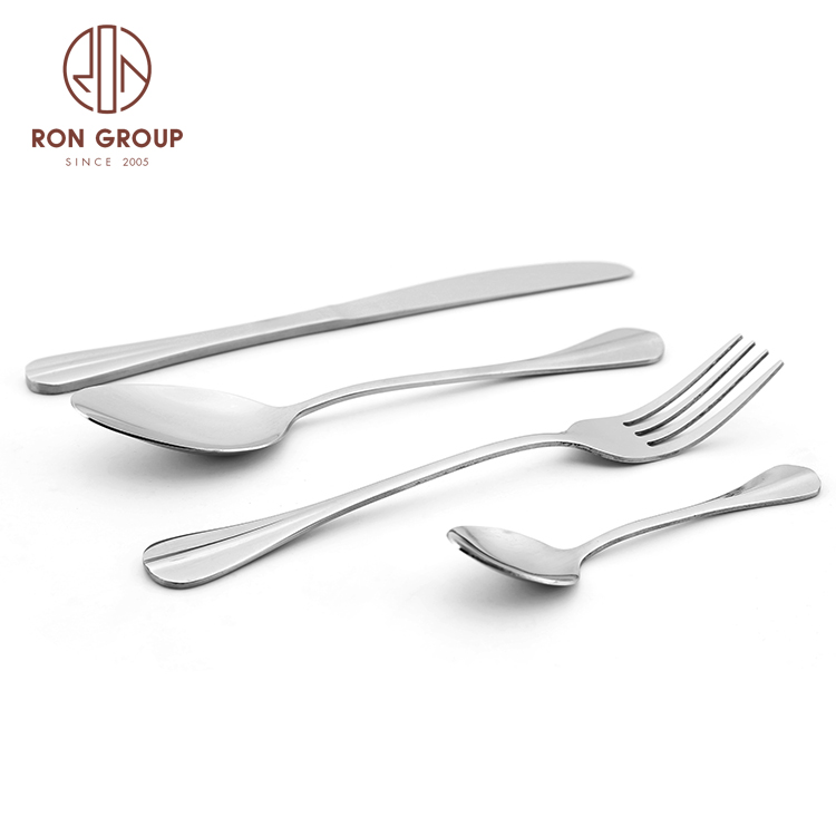 Top Fashion Cutlery Set Stainless Steel Portuguese Style Design 4pcs Flatware Silverware