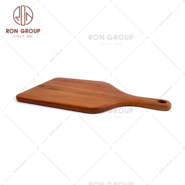 Hot Selling Kitchen Custom Wooden Food Steak Pizza Board With Handle
