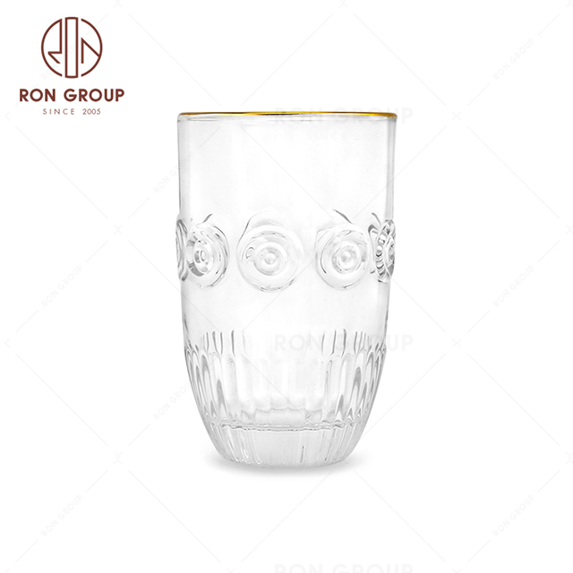 High quality modern luxurious whiskey glass with logo high grade glass wine cup