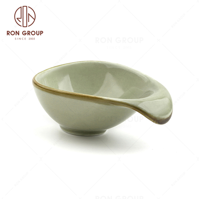 RonGroup New Color Morandi Chip Proof Porcelain  Collection - Ceramic Dinnerware Snack Bowl