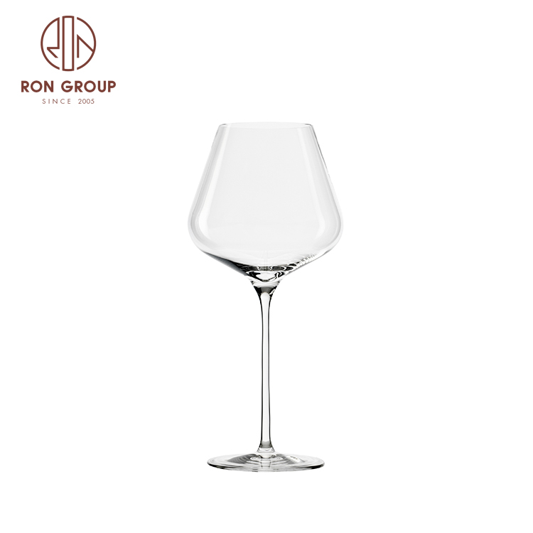 Wholesale elegant clear 710ml goblet wine glass red wine glasses crystal for wedding
