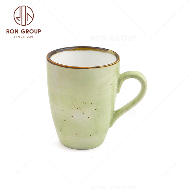RonGroup New Color Apple Green Chip Proof Porcelain  Collection - Ceramic Drinkware Coffee Mug  