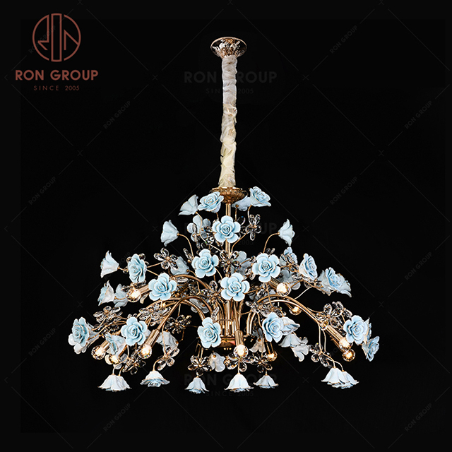 RonGroup Luxury Modern Wedding Decorative Light  Collection - Flower Crystal Ceiling Light 7106 -8+4P