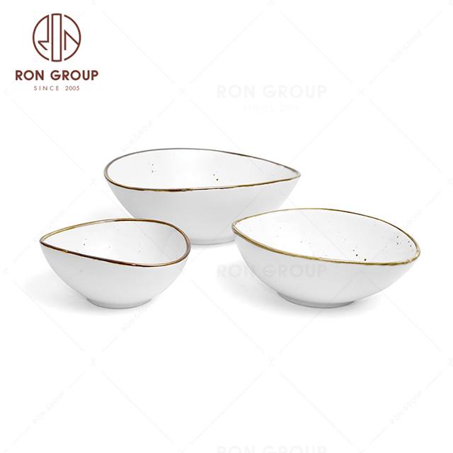 RonGroup New Color Chip Proof  Collection Cream White  - Trigon Bowl 