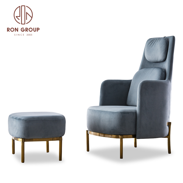 High quality hotel furniture new design modern metal legs leisure chair 