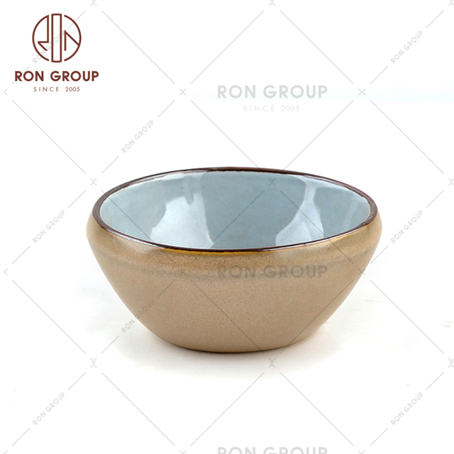 Factory hot selling luxury retro porcelian bowl ceramic rice bowl