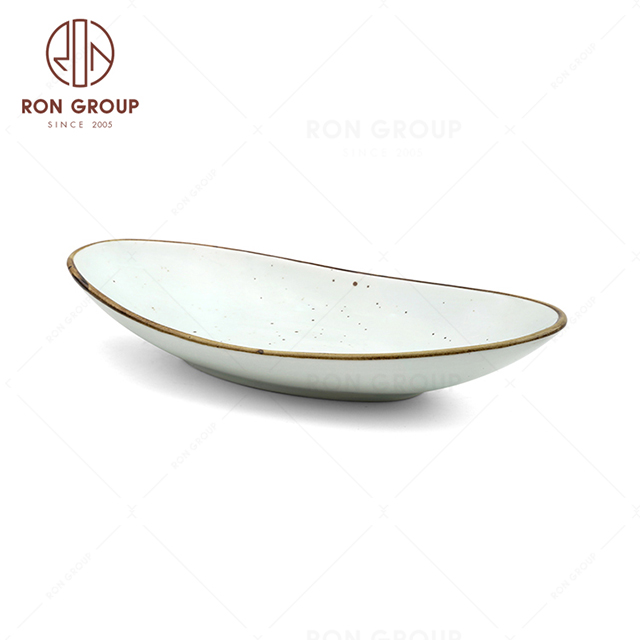 RonGroup New Color Chip Proof  Collection Misty White Bule -  Snack Plate 