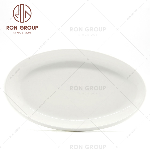 restaurant wedding party white plate set high quality unbreakable crockery 